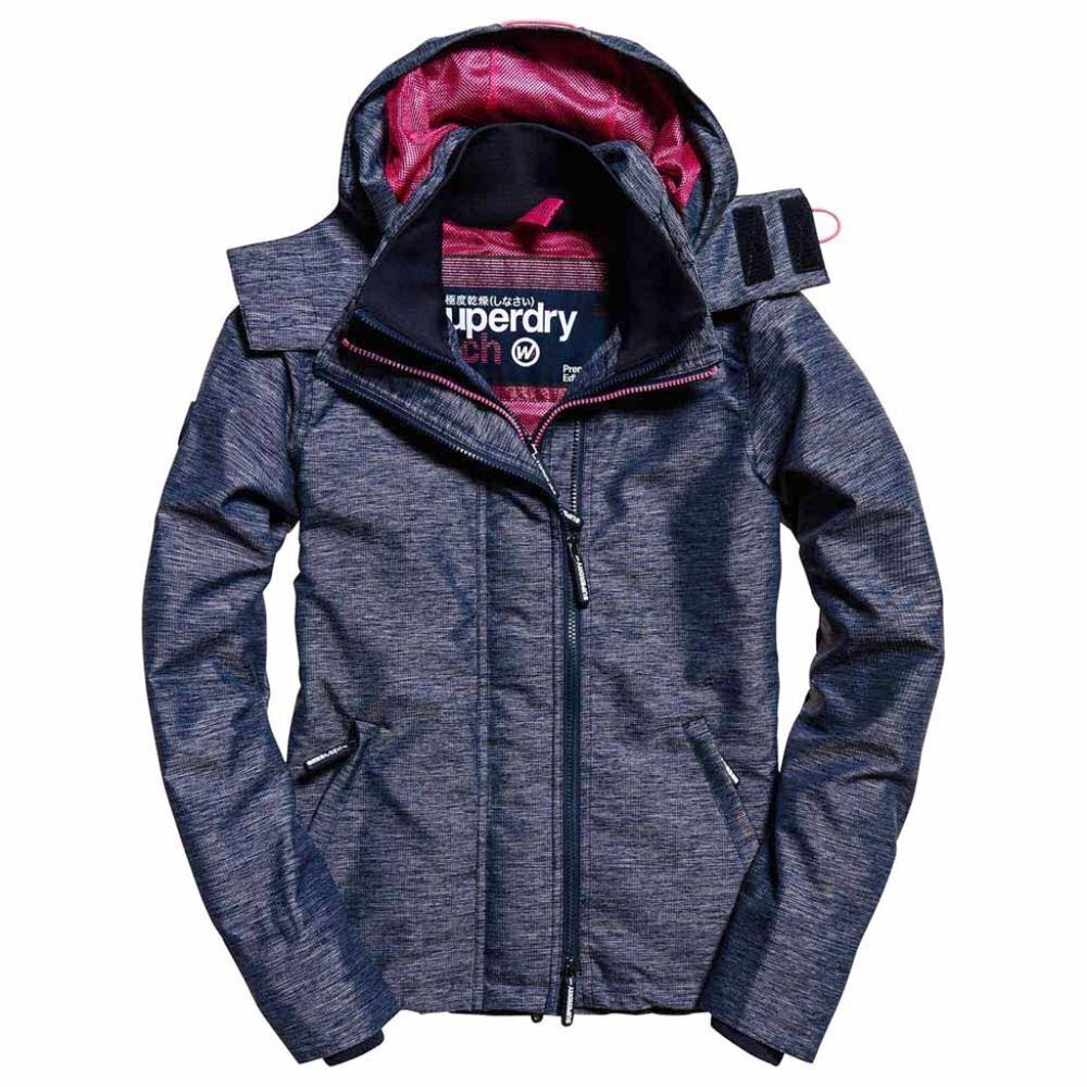 Superdry Premium Edition Tech Pop Zip Windcheater Jacket Denim Blue US6